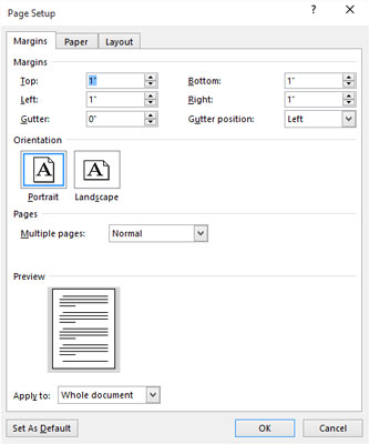 microsoft word 2016 for mac does not show margins in print view